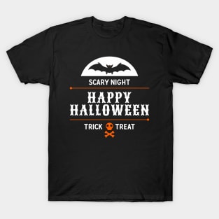 Happy Halloween Trick or Treat Scary Bat T-Shirt